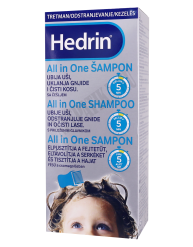 Hedrin All in One fejtetű elleni sampon + fésű