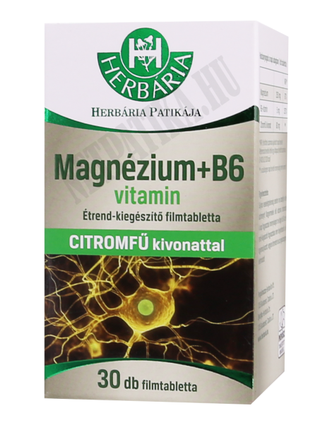 Herbária Magnézium + B6-vitamin étrend-kiegészítő filmtabletta Citromfű kivonattal