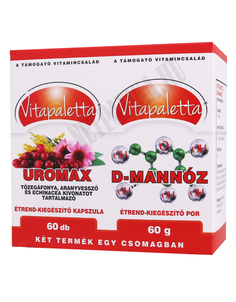 Vitapaletta Uromax étrend-kiegészítő kapszula +             D-Mannóz étrend-kiegészítő por