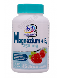 1x1 Vitamin Magnézium + B6 250mg rágótabletta eper ízű 45x