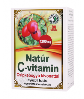 Dr. Chen Natúr C-vitamin Csipkebogyóval tabletta - 80db