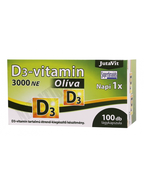 JutaVit D3-vitamin 3000NE Olíva lágykapszula