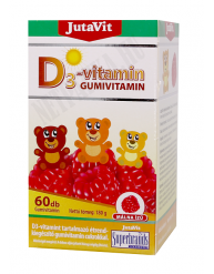 JutaVit D3-vitamin Gumivitamin málna ízű