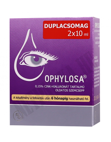 OPHYLOSA 0,15% cink-hialuronát tartalmú oldatos szemcsepp 