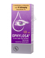 OPHYLOSA 0,15% cink-hialuronát tartalmú oldatos szemcsepp 